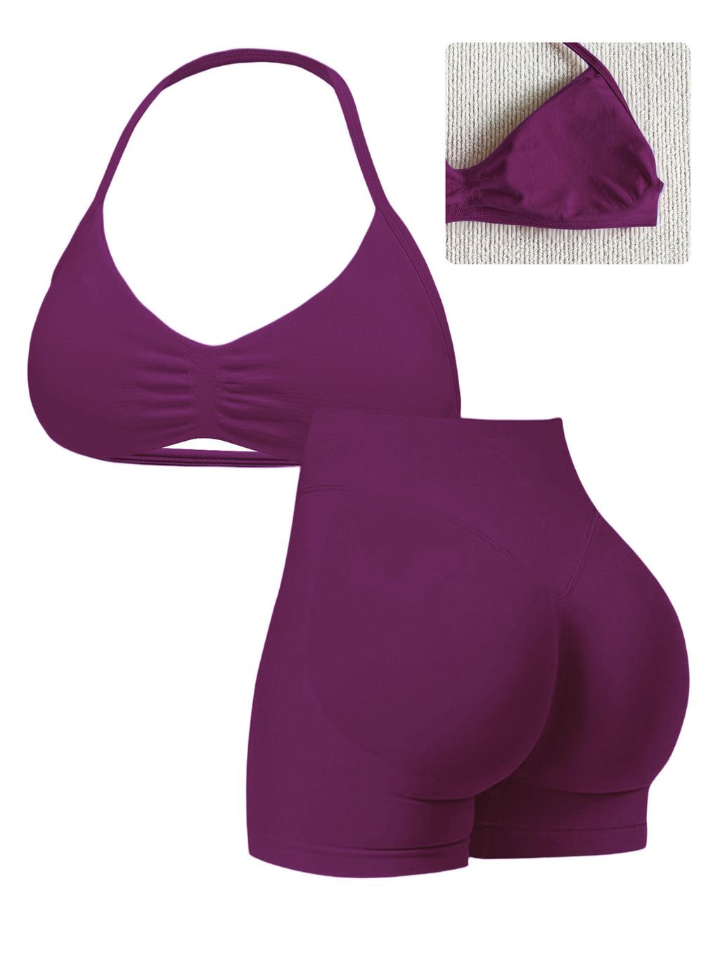 Seamless High-Waist Nylon Underwear Set