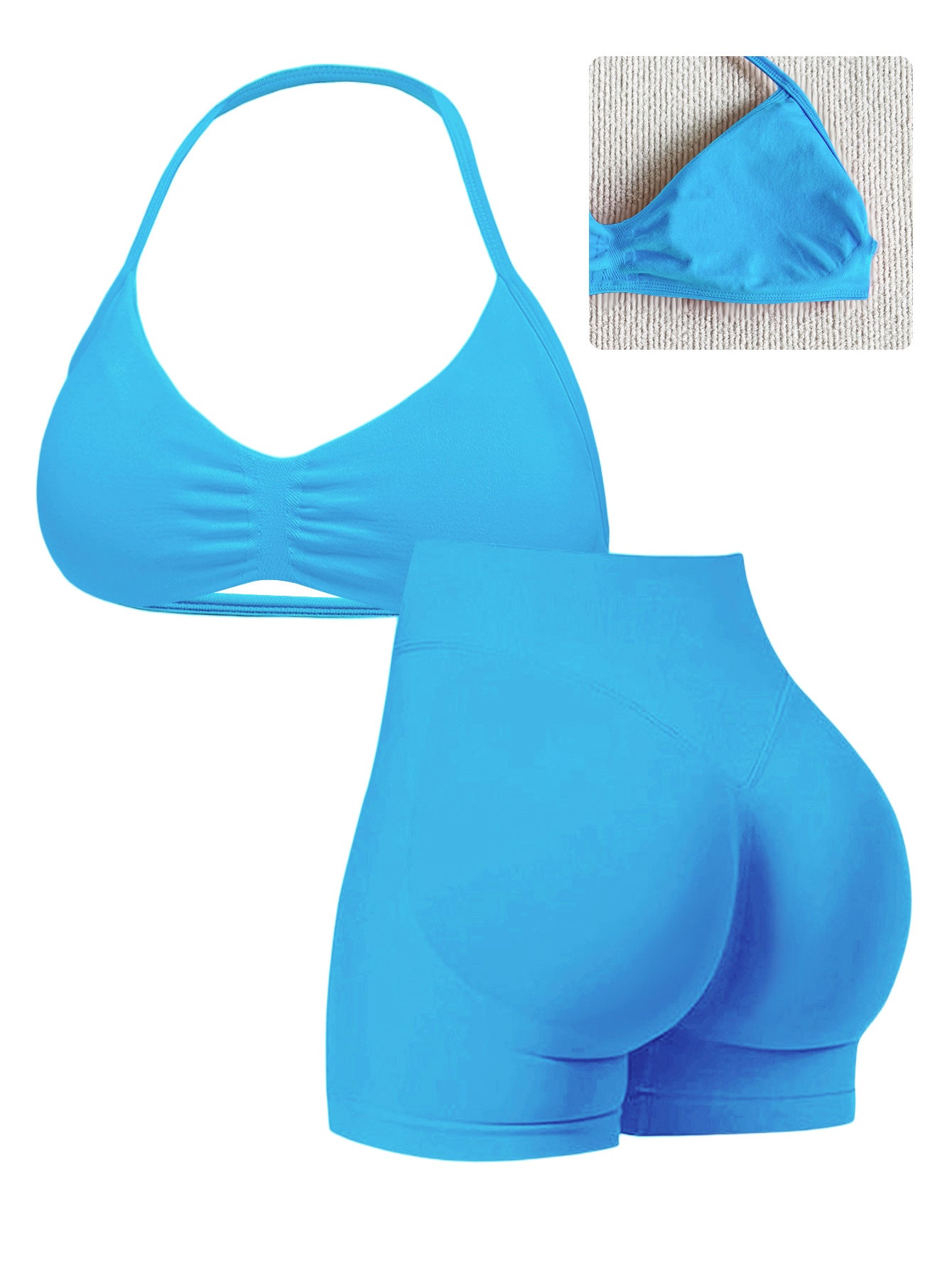 Seamless High-Waist Nylon Underwear Set