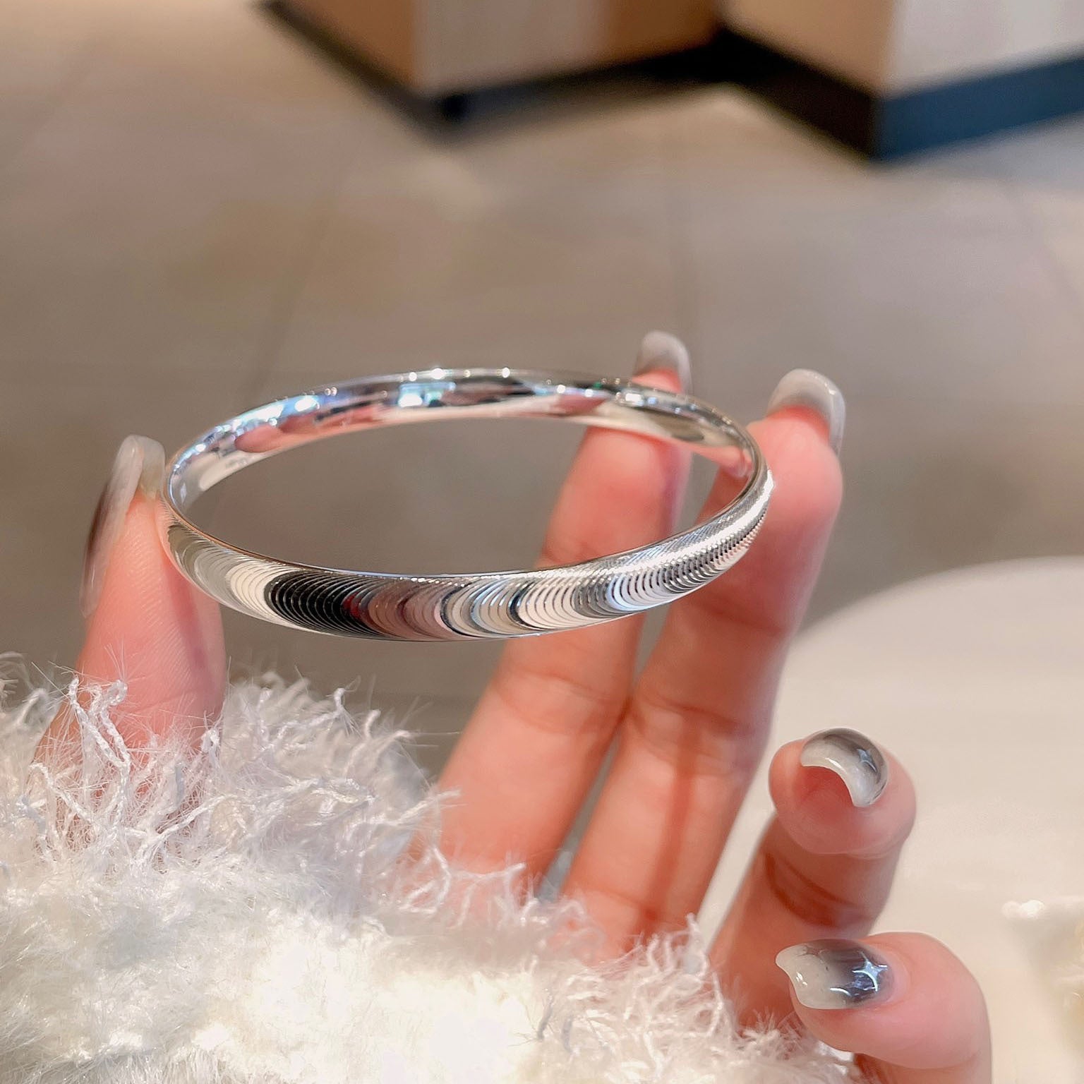 Cat's Eye Electroplated Bracelet Retro Geometric Design