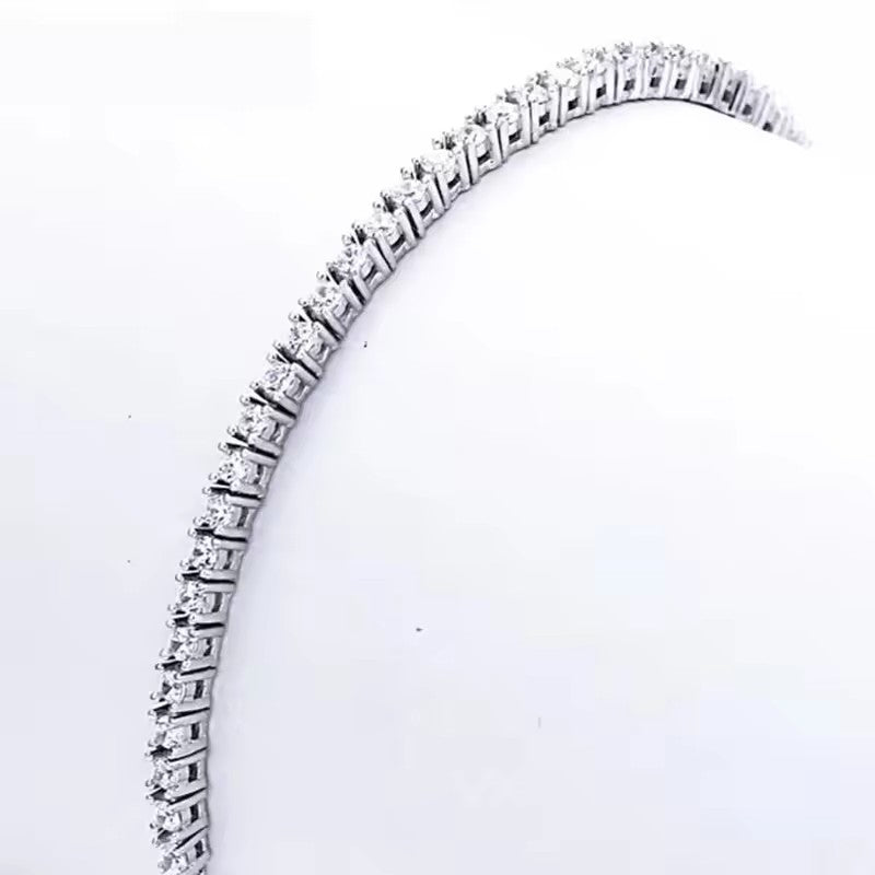 Round Zirconia Tennis Chain Bracelet