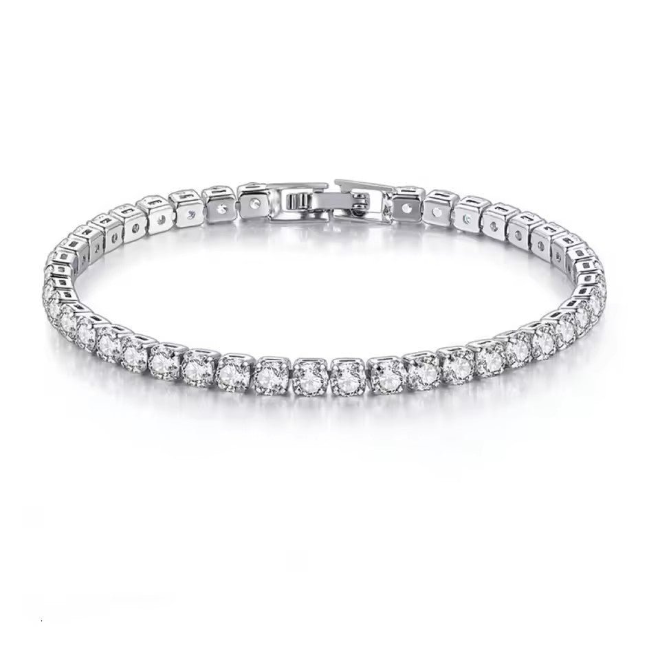 Round Zirconia Tennis Chain Bracelet
