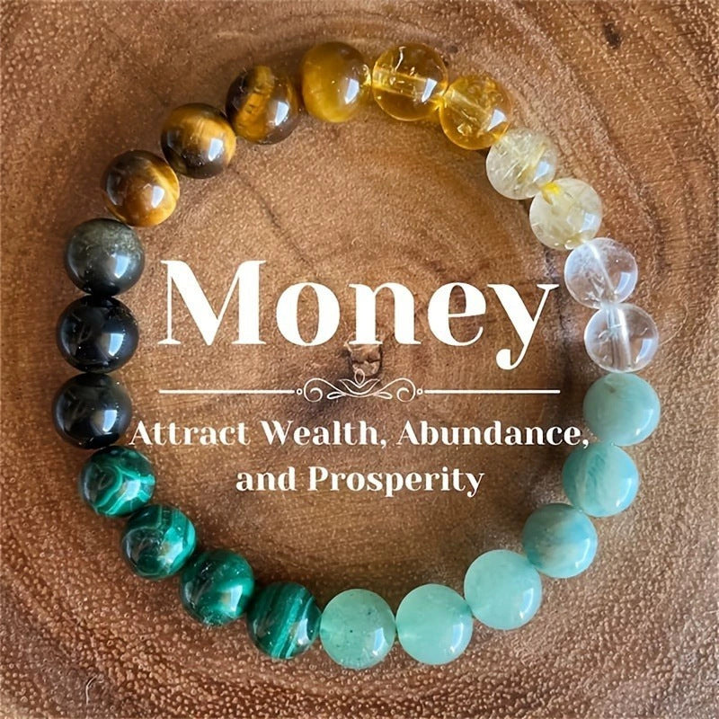 Amethyst Tiger Eye Stone Bracelet