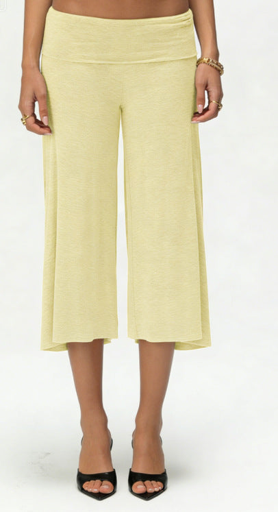 Women's Casual Wide Leg Capri Pants
