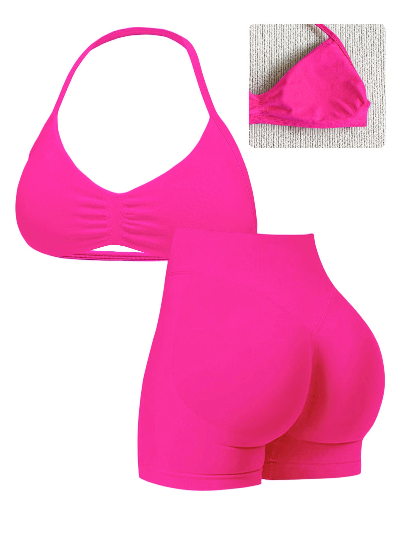 Seamless High-Waist Nylon Underwear Set