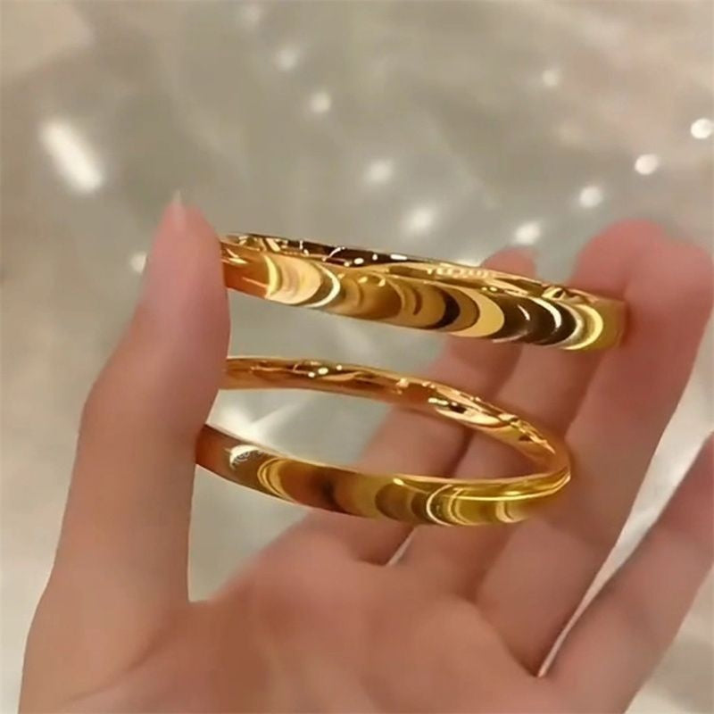 Cat's Eye Electroplated Bracelet Retro Geometric Design