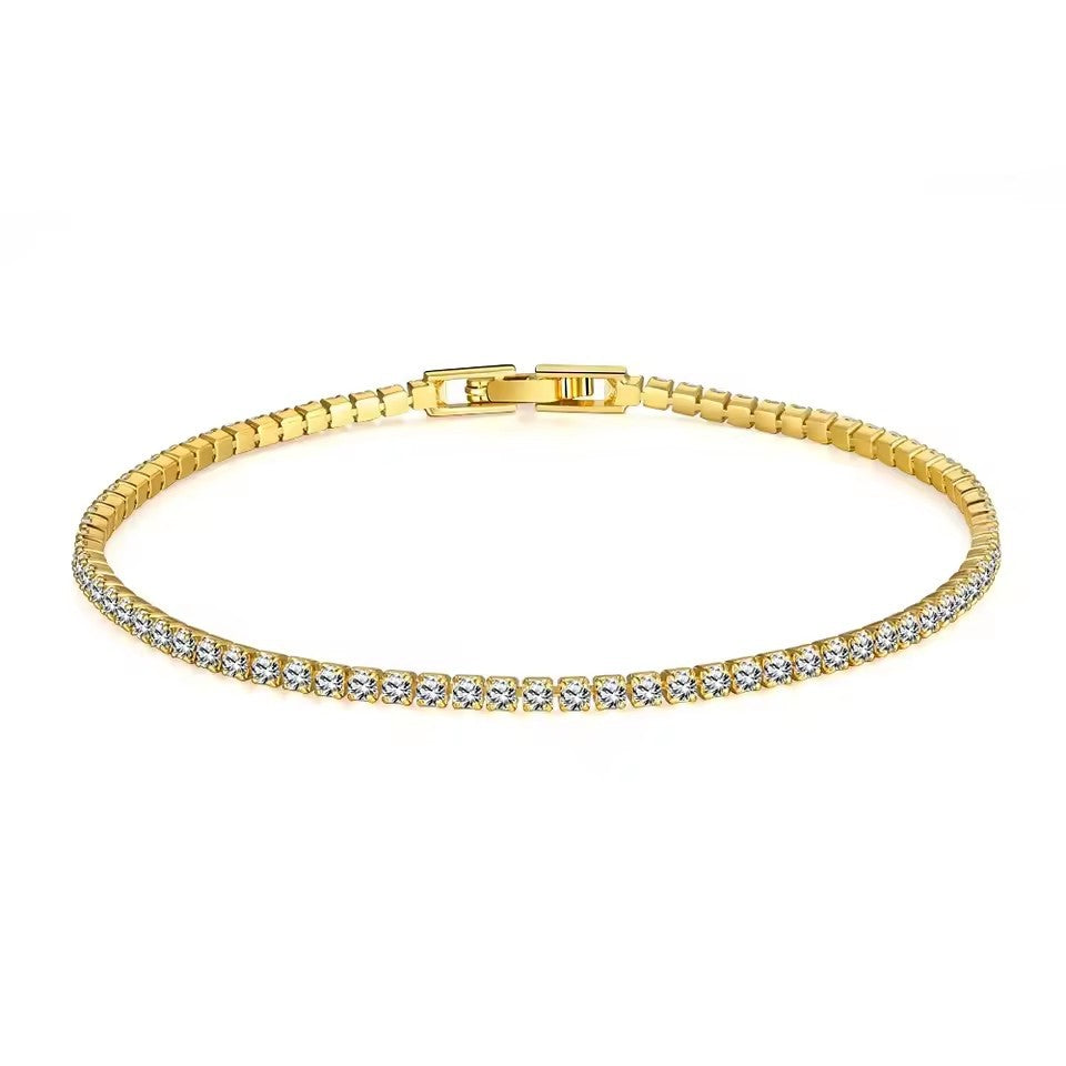 Round Zirconia Tennis Chain Bracelet