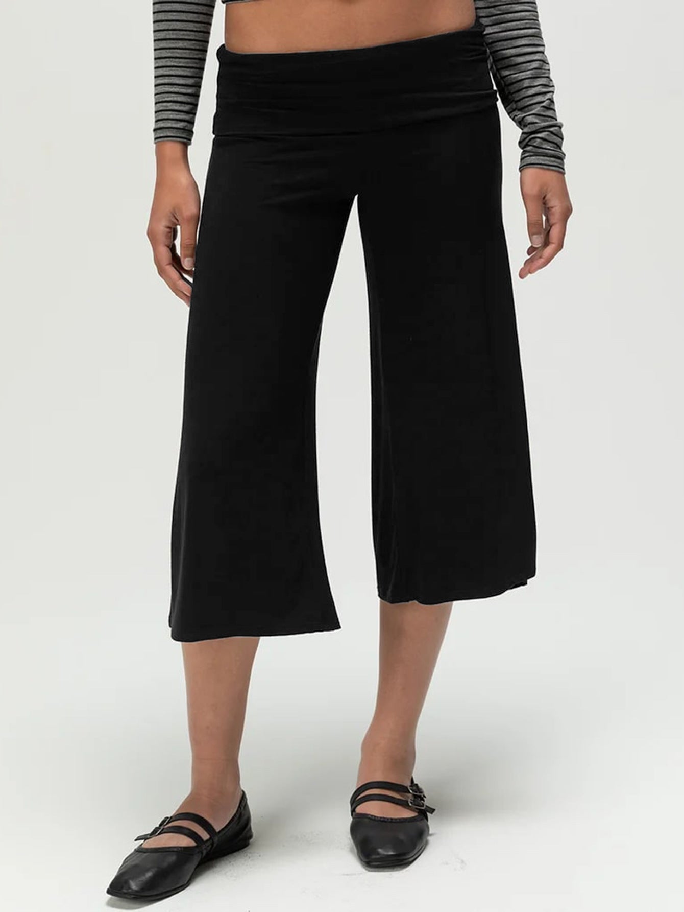 Women's Casual Wide Leg Capri Pants