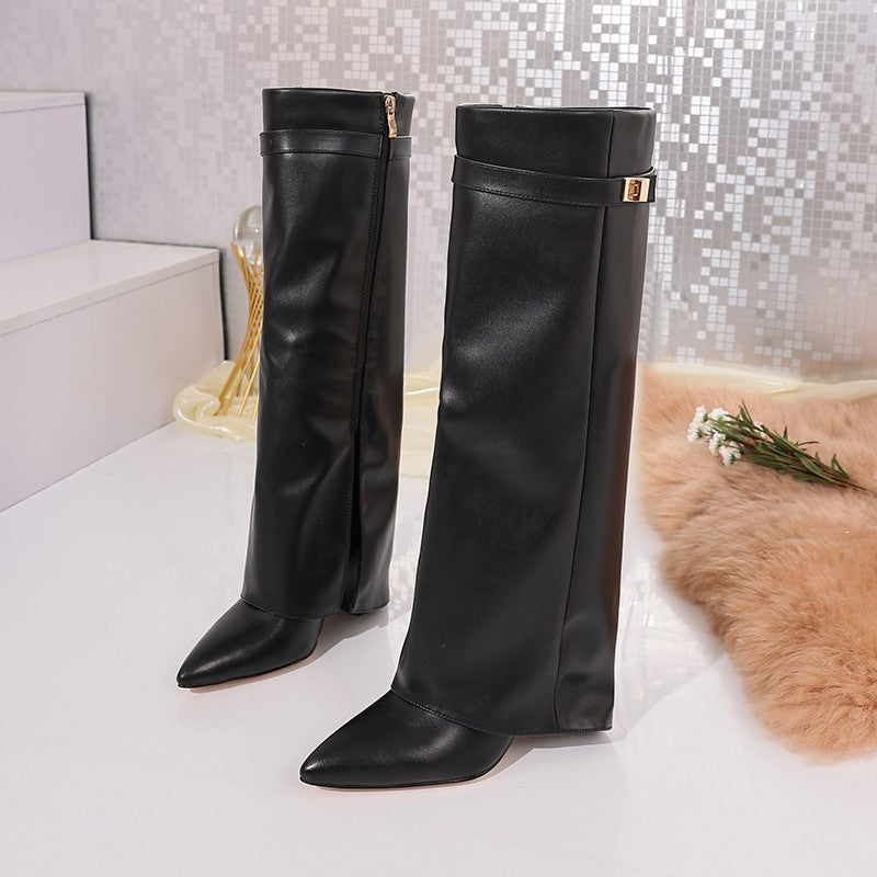 Womens Suede High Heel Boots