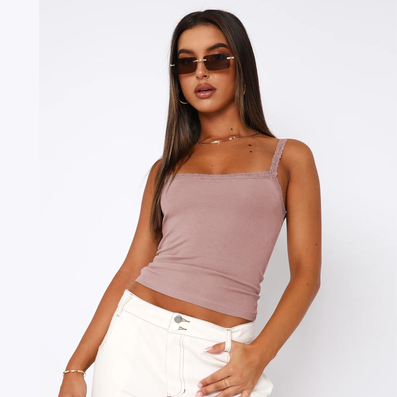 Lace Trimmed Camisole Top