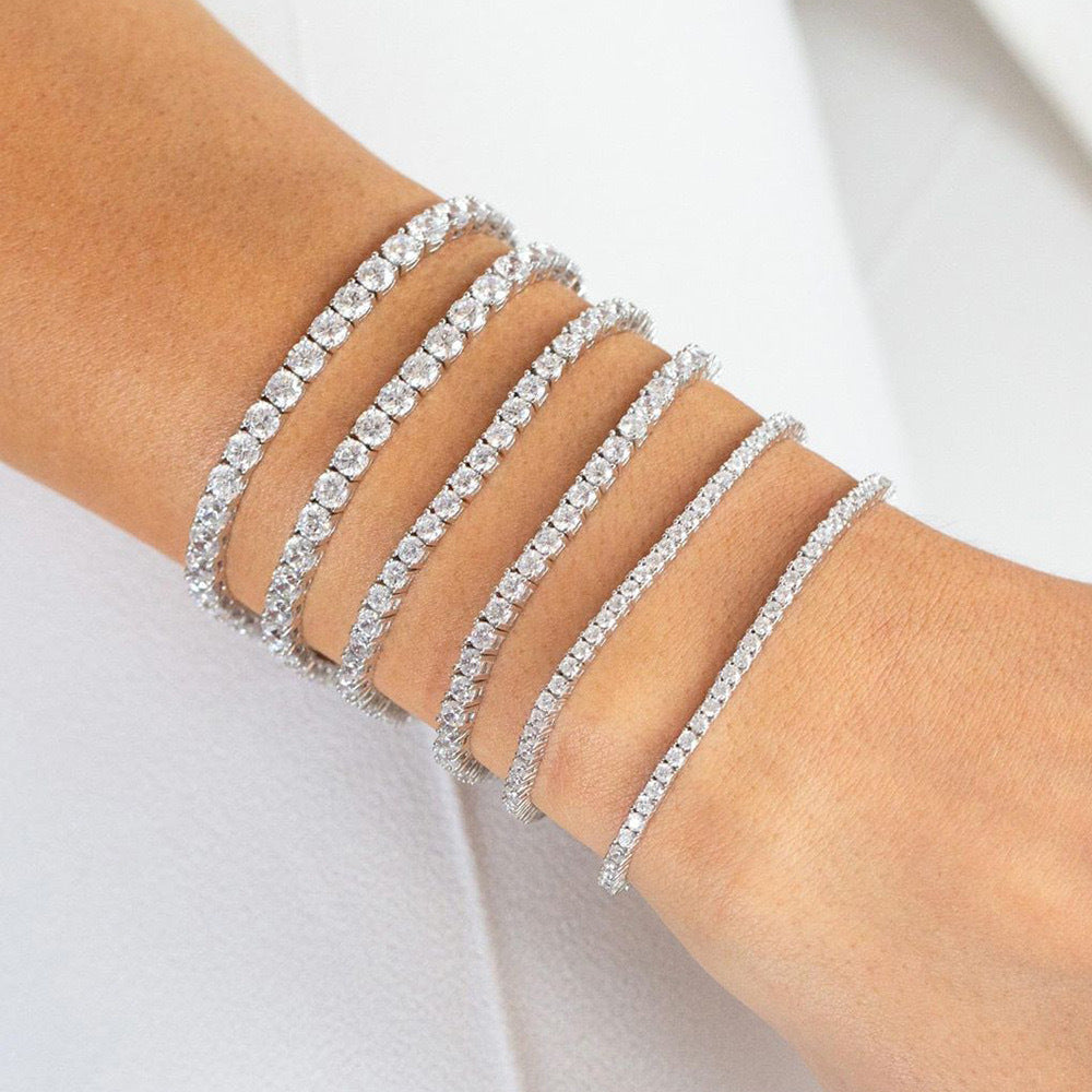 Round Zirconia Tennis Chain Bracelet