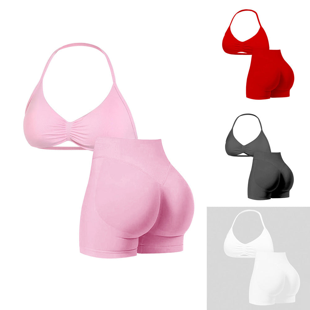 Seamless High-Waist Nylon Underwear Set