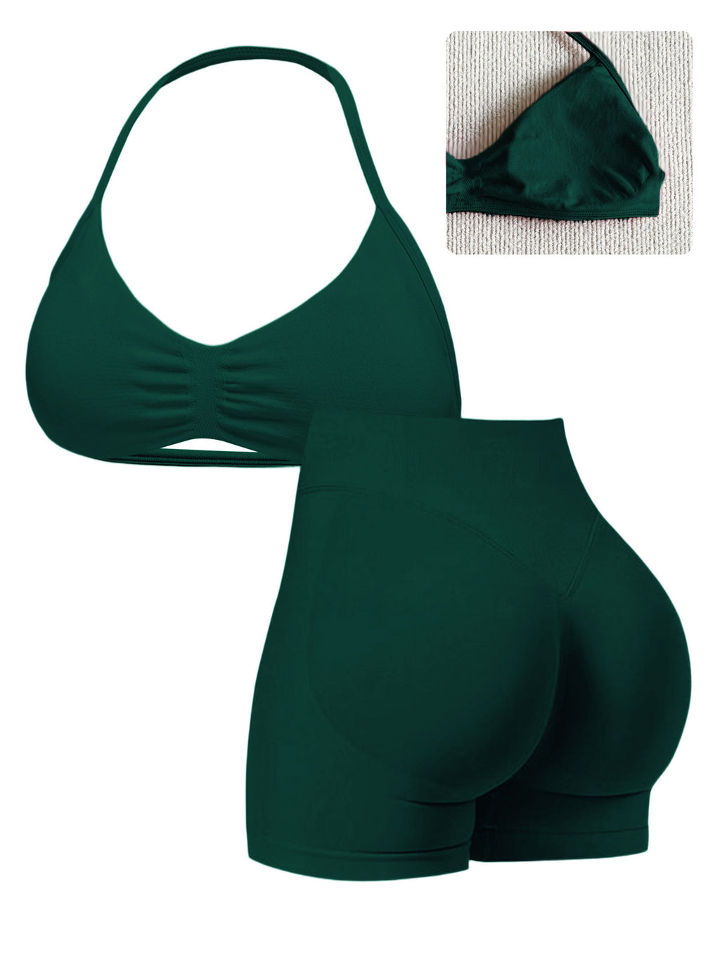 Seamless High-Waist Nylon Underwear Set