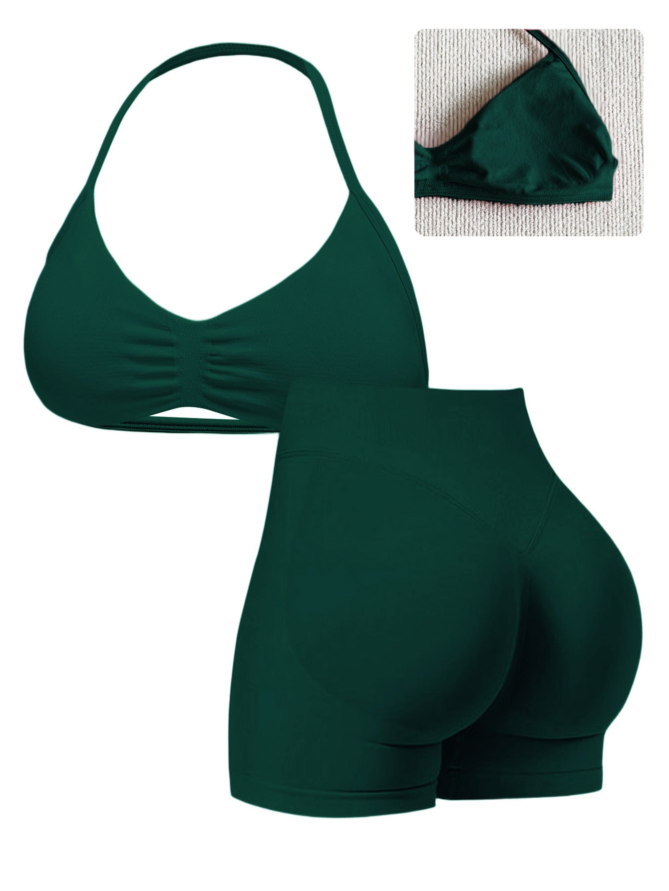 Seamless High-Waist Nylon Underwear Set