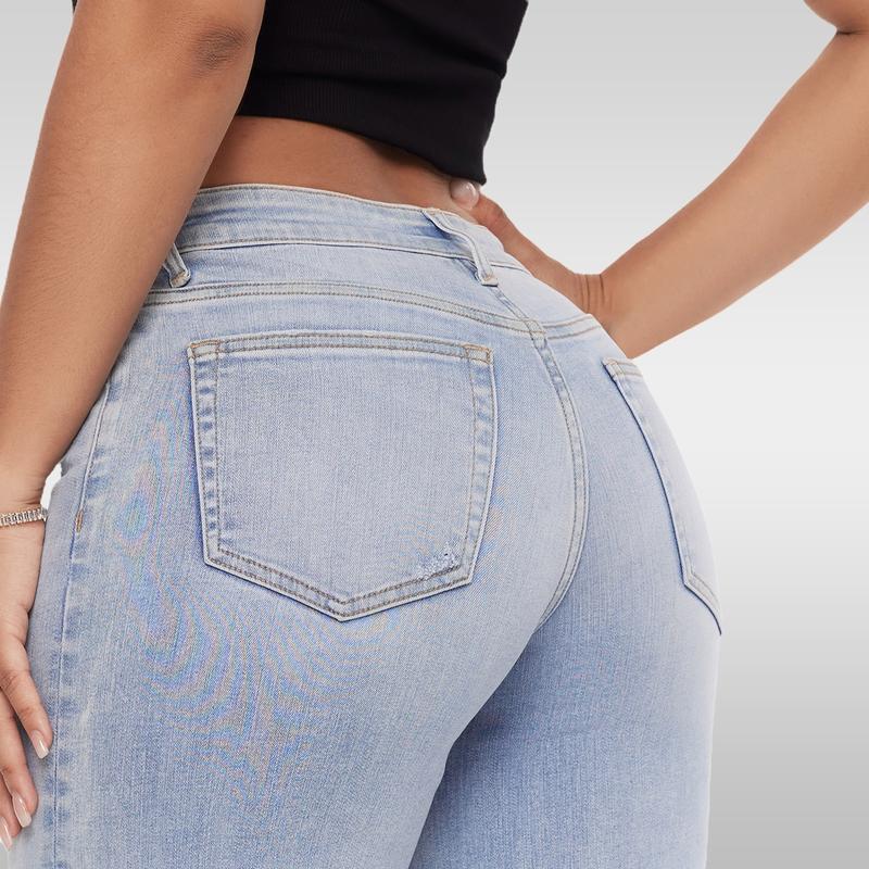 Women's straight-leg loose-fit jeans