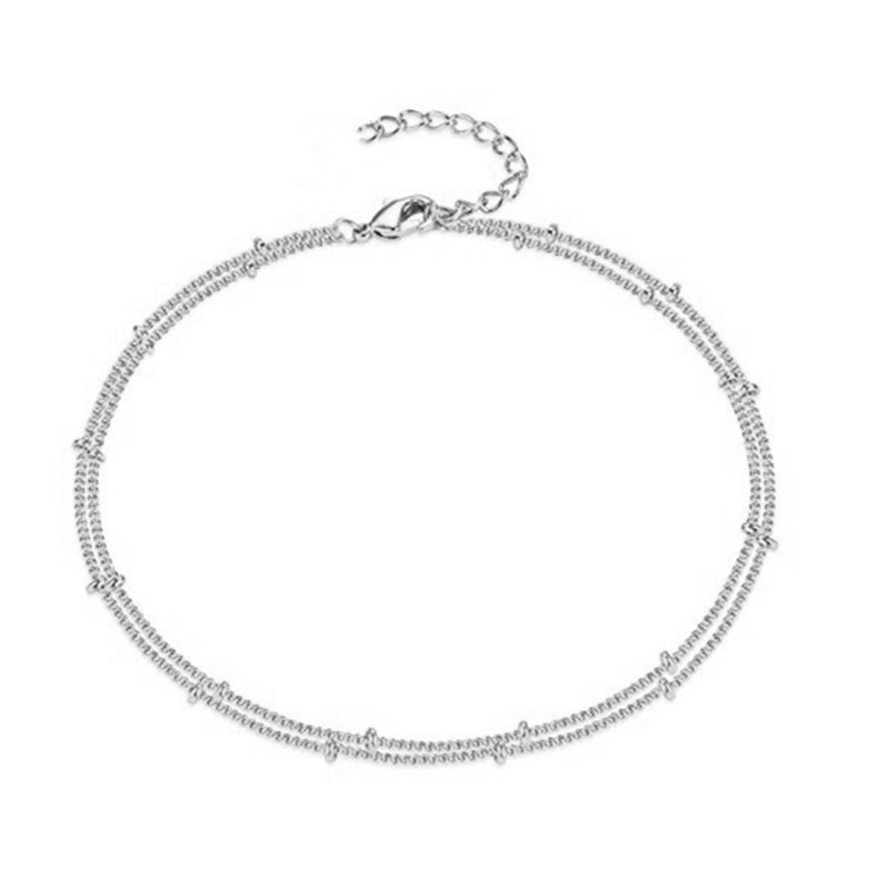 Bohemian Double Layer Anklet for Women