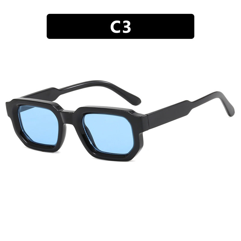 Square-shaped small frame sunglasses