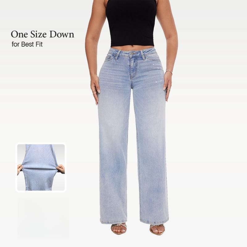 Women's straight-leg loose-fit jeans