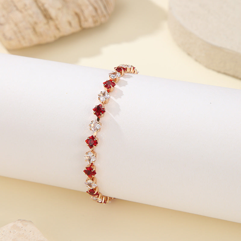 Cubic Zirconia Gold Plated Bracelet