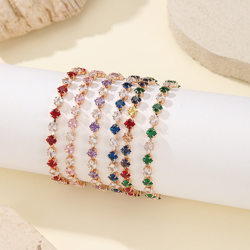 Cubic Zirconia Gold Plated Bracelet