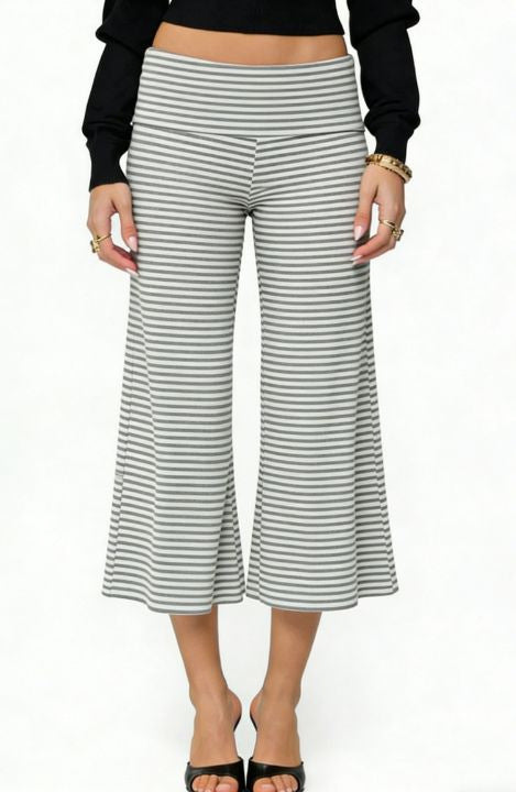 Women's Casual Wide Leg Capri Pants