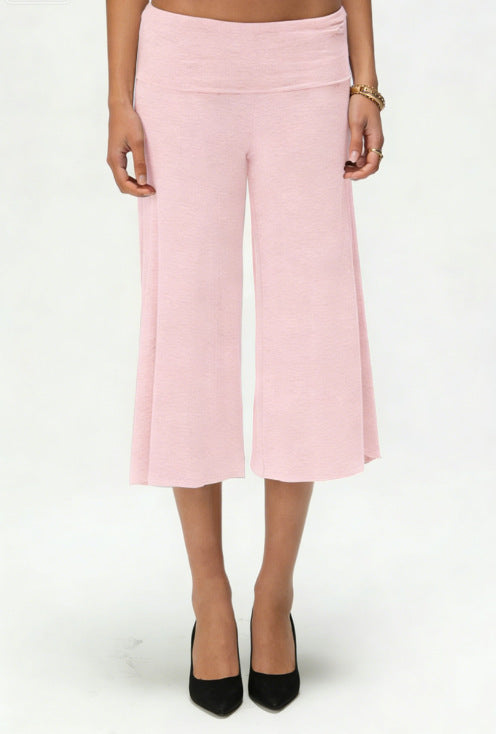 Women's Casual Wide Leg Capri Pants