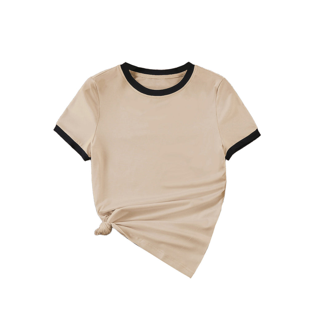 Women's Color Block T-shirt Casual Summer Top