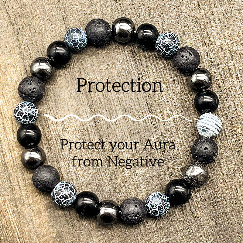 Amethyst Tiger Eye Stone Bracelet