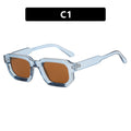 Square-shaped small frame sunglasses