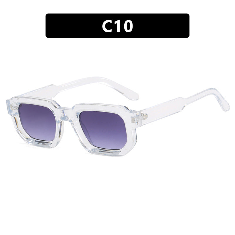 Square-shaped small frame sunglasses