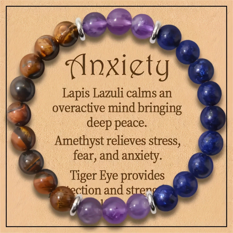 Amethyst Tiger Eye Stone Bracelet