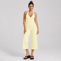 Women's Sleeveless Sports Set with Wide-Leg Shorts