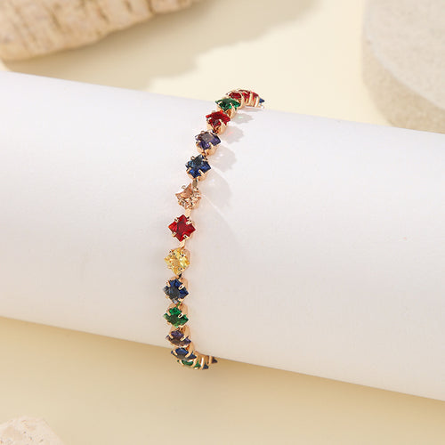 Cubic Zirconia Gold Plated Bracelet