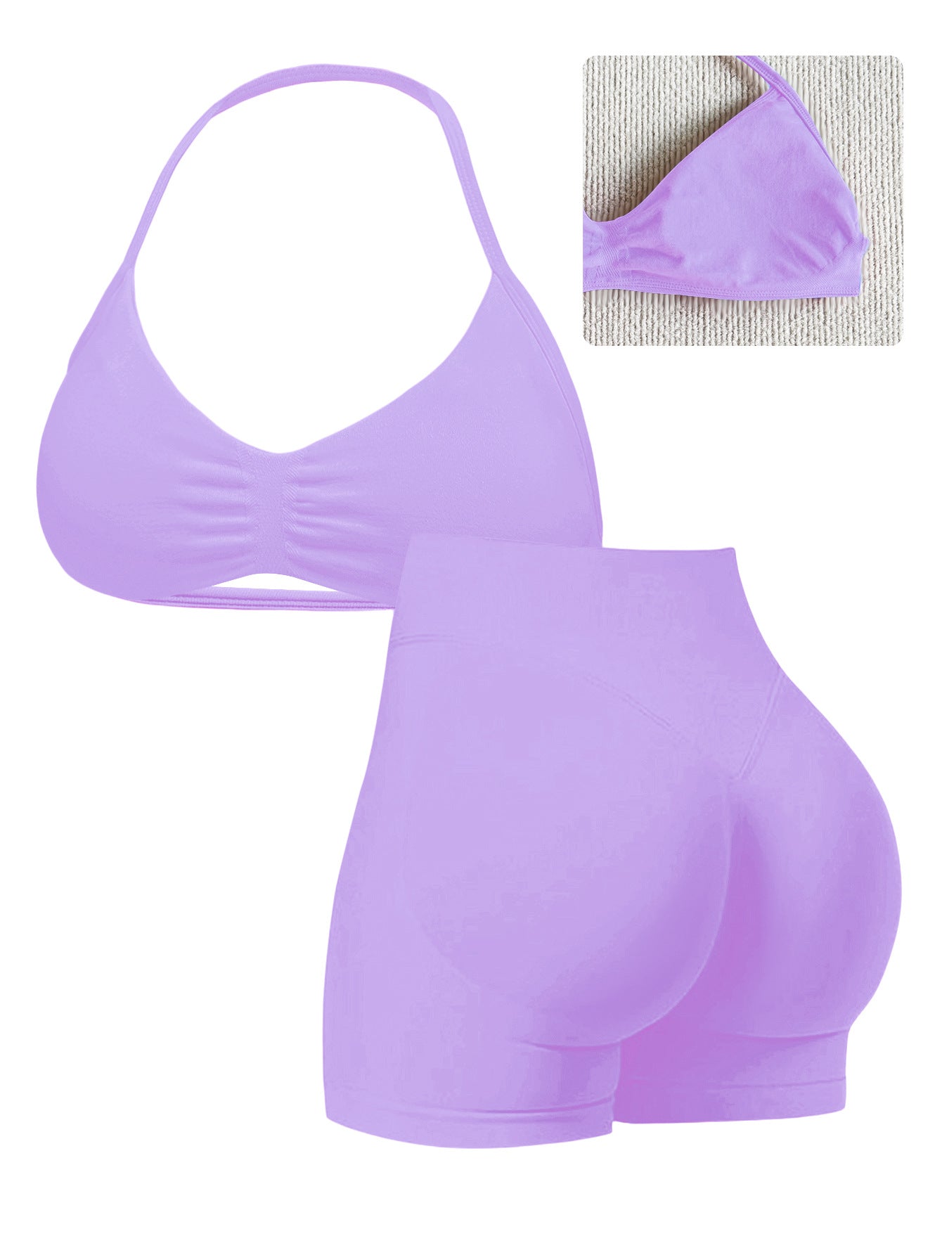 Seamless High-Waist Nylon Underwear Set