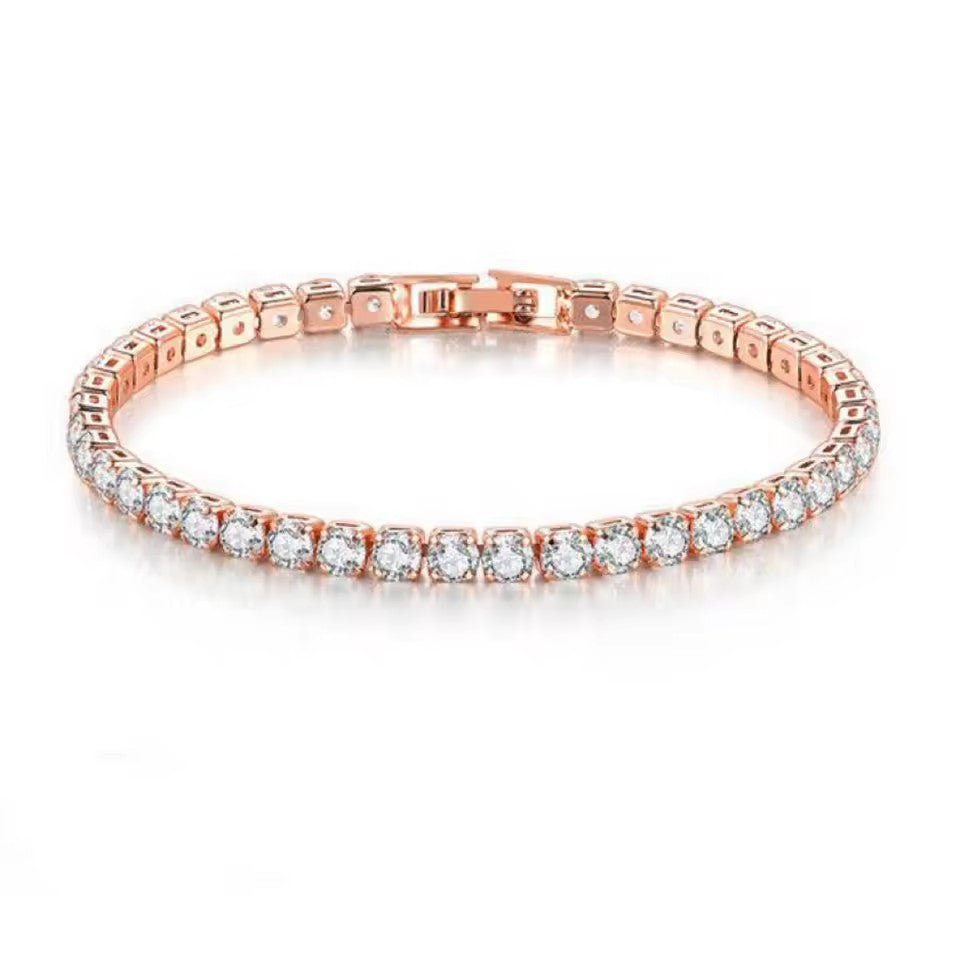 Round Zirconia Tennis Chain Bracelet
