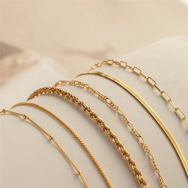 Layered Multi Chain Bohemian Bracelet Set