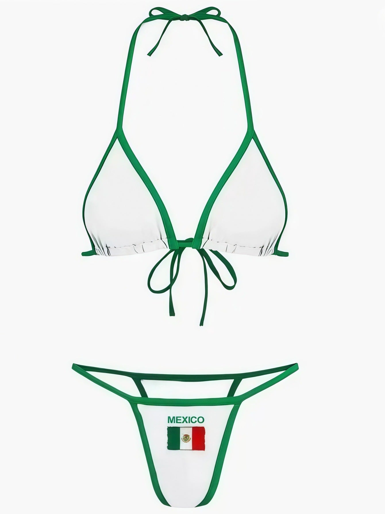 Brazil Flag Embroidered Bikini Swimwear
