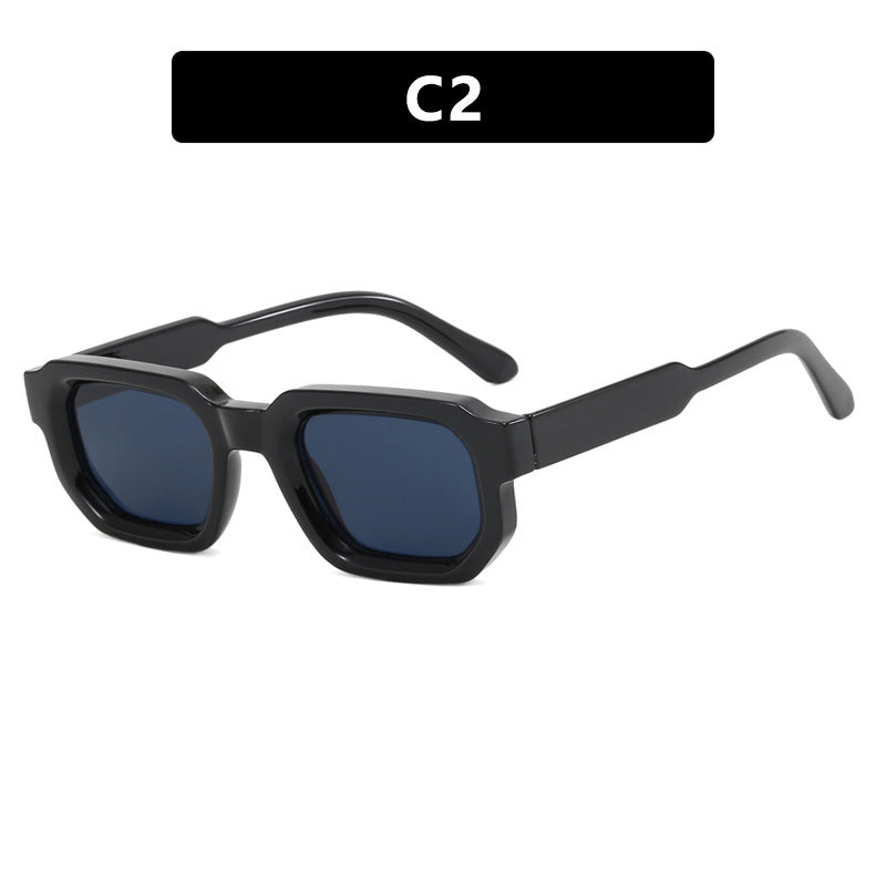Square-shaped small frame sunglasses