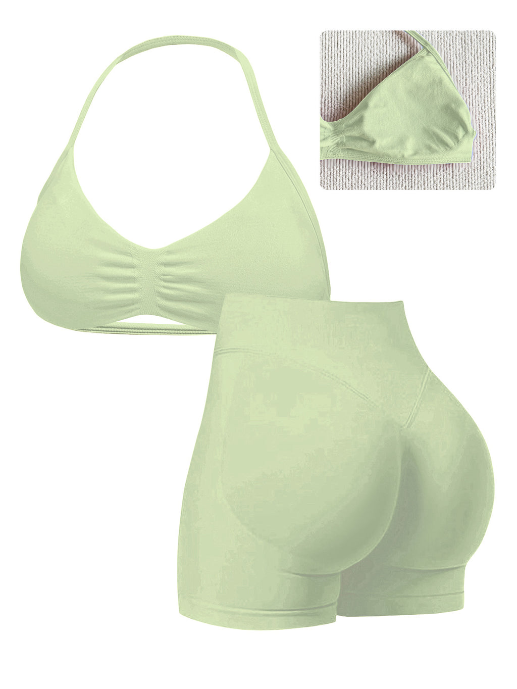 Seamless High-Waist Nylon Underwear Set