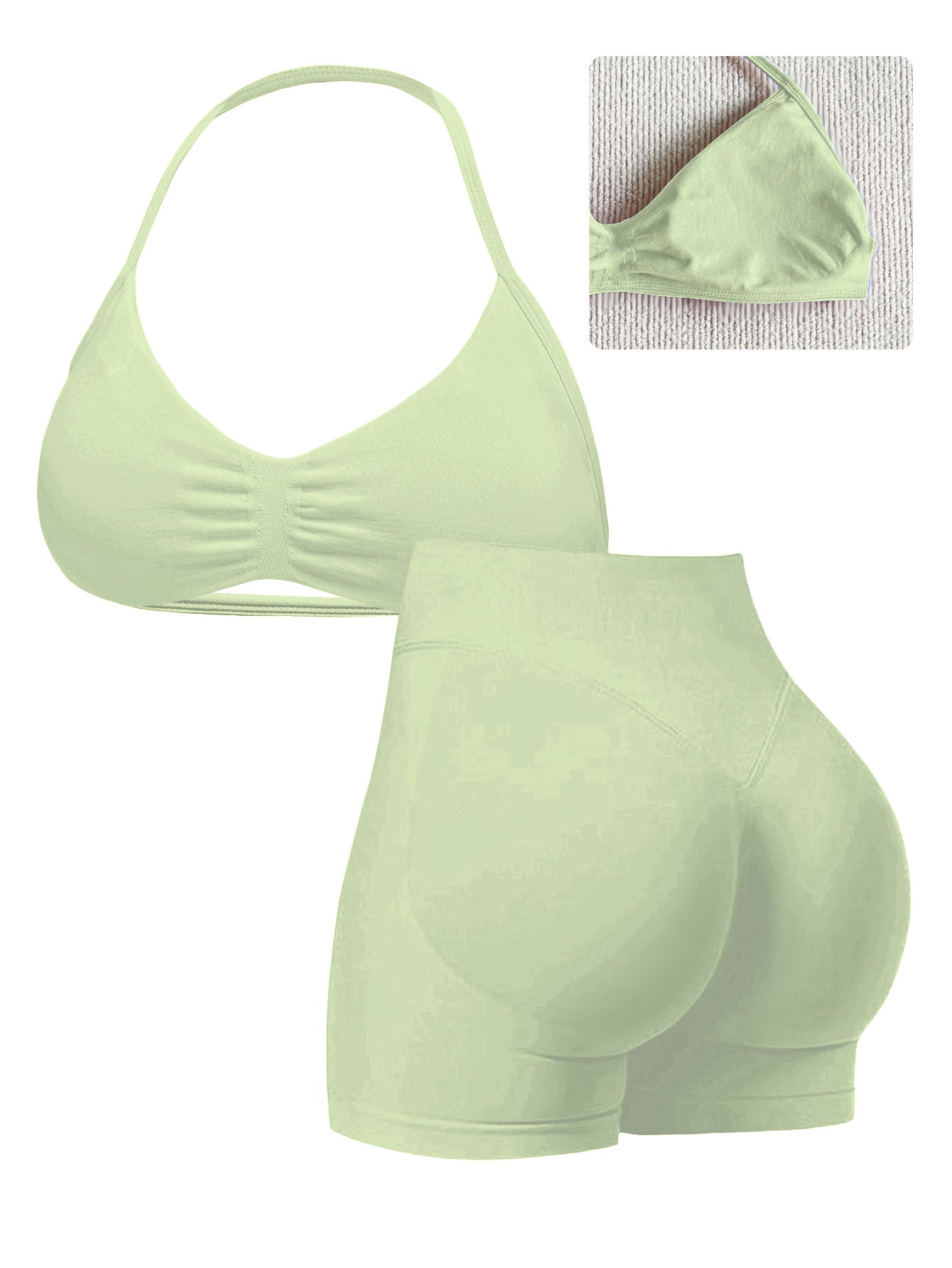 Seamless High-Waist Nylon Underwear Set