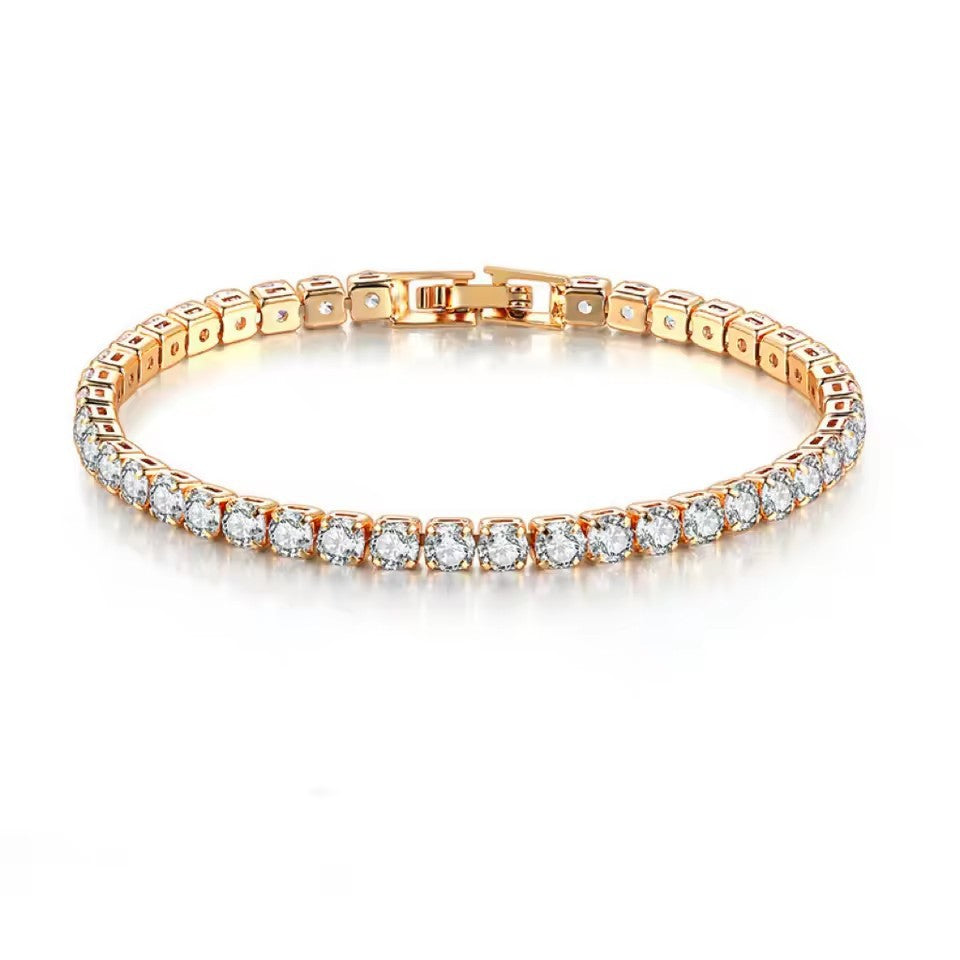Round Zirconia Tennis Chain Bracelet