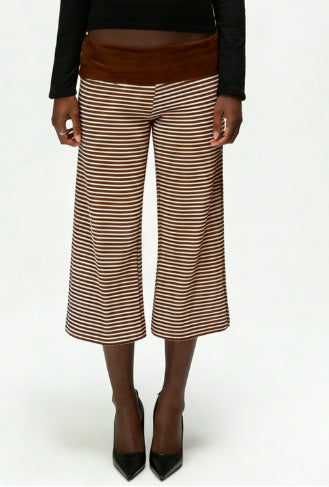 Women's Casual Wide Leg Capri Pants