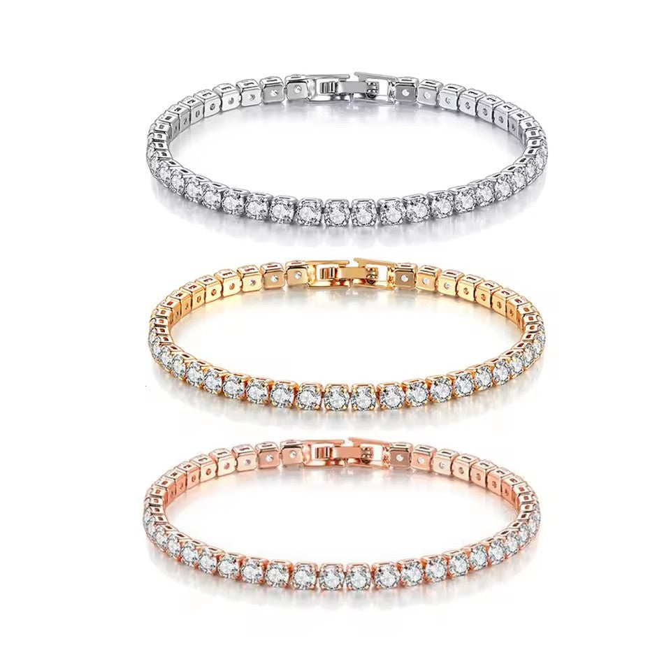 Round Zirconia Tennis Chain Bracelet