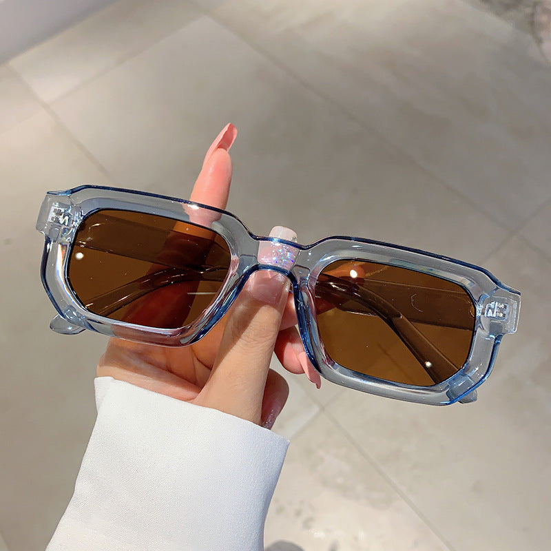 Square-shaped small frame sunglasses