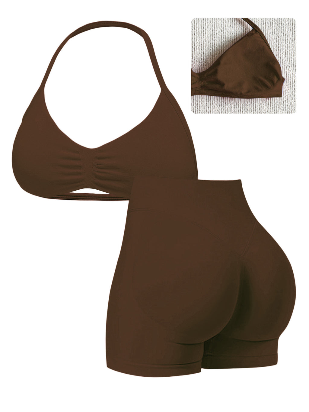 Seamless High-Waist Nylon Underwear Set