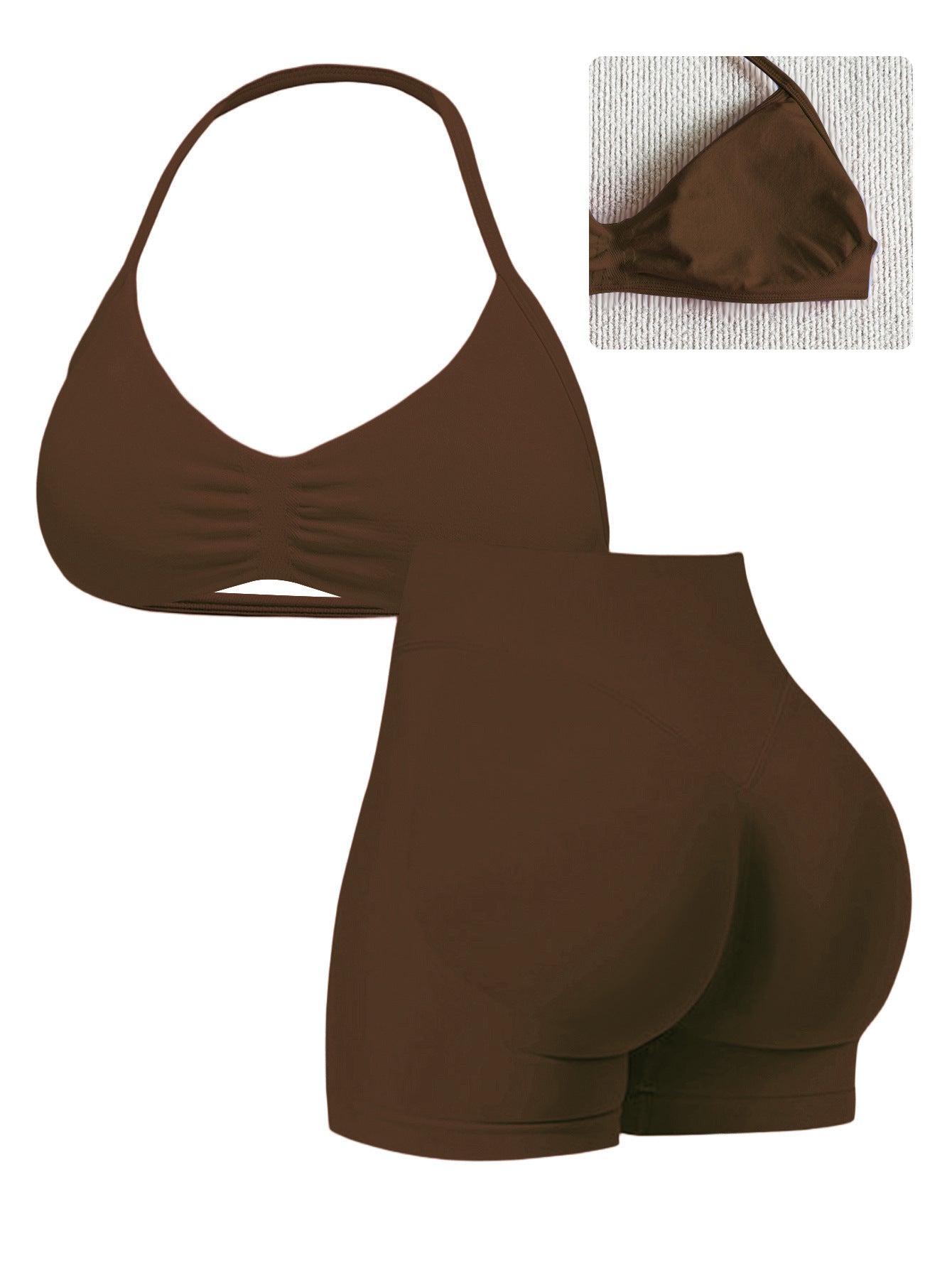 Seamless High-Waist Nylon Underwear Set