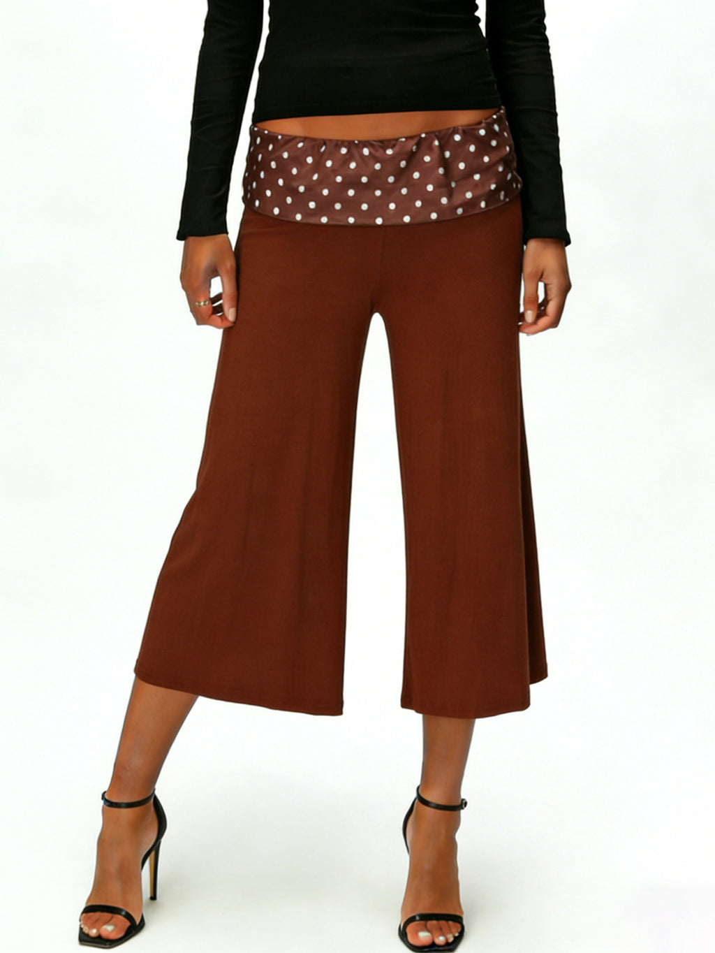 Women's Casual Wide Leg Capri Pants