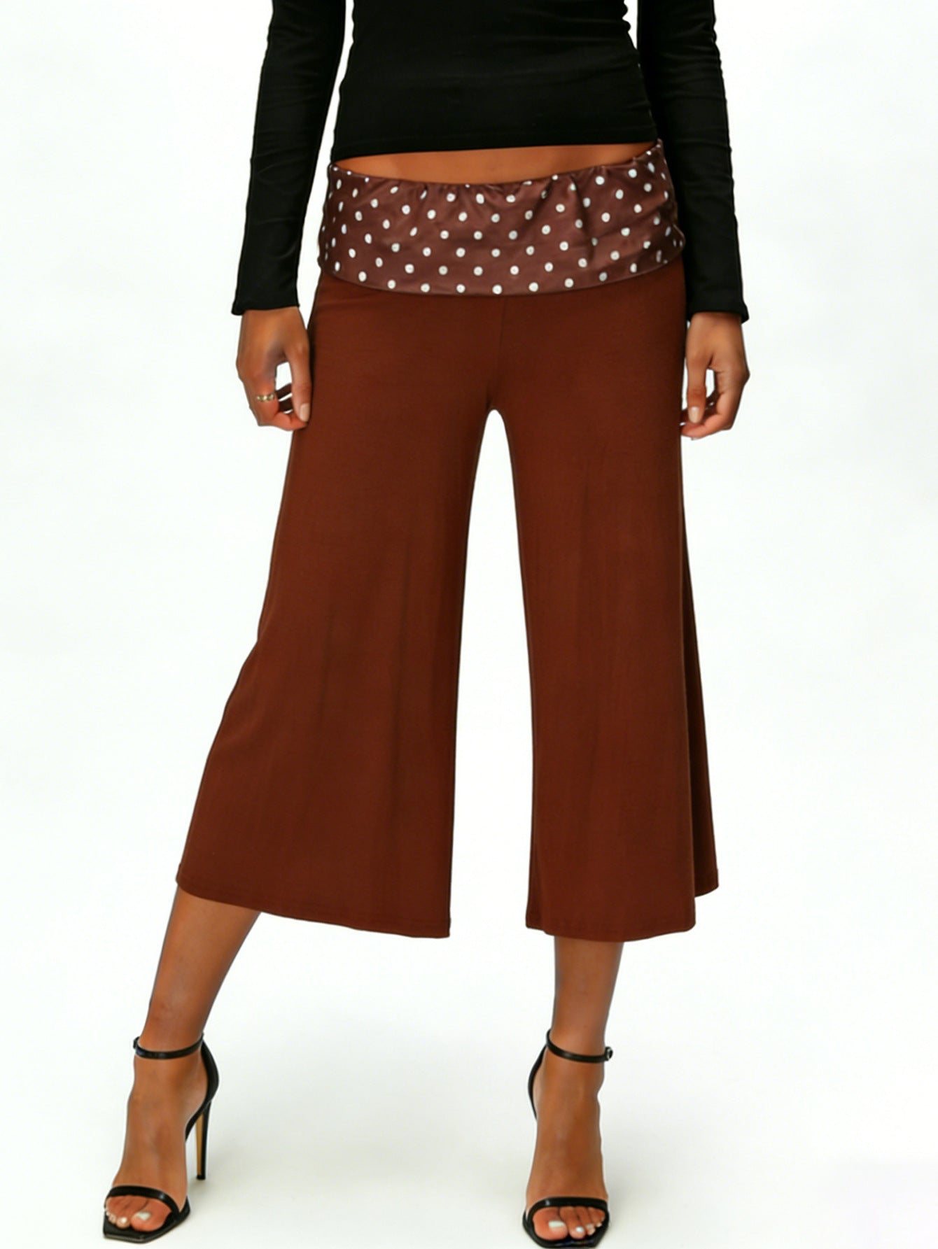 Women's Casual Wide Leg Capri Pants