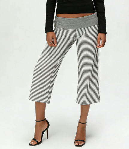 Women's Casual Wide Leg Capri Pants